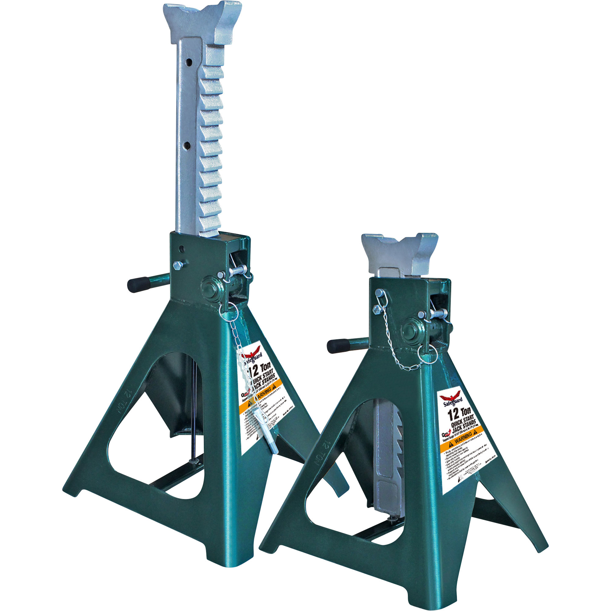Safeguard 12Ton QuickStart Jack Stands — Pair, Model 63121